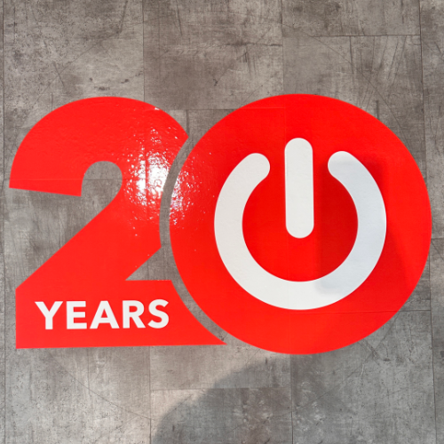 Custom Floor - 20 years logo