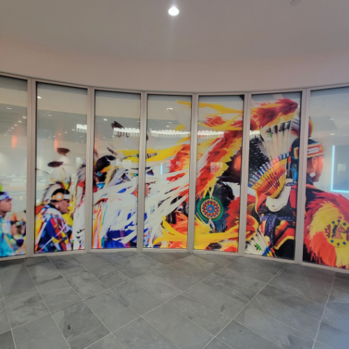 Window Graphics - Colorful Design on Multiple Window Panels